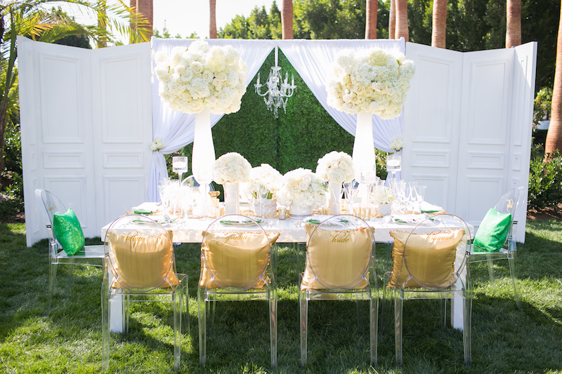 Featured on California Wedding Day | Green and Gold Bridal Brunch