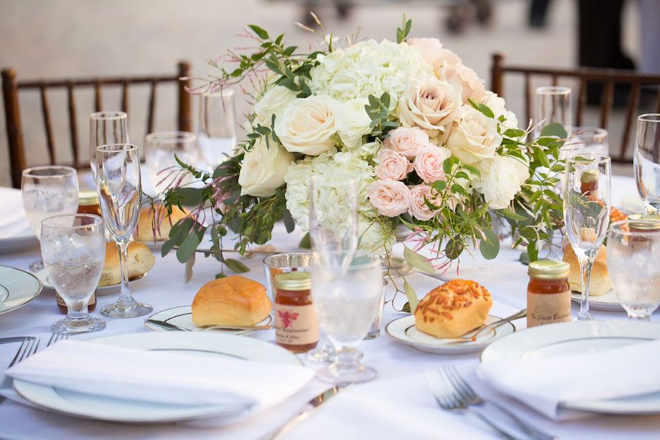 table design, table decor, centerpieces, wedding flower, romantic blush, blush wedding, tabletop, serra plaza, wedding florist