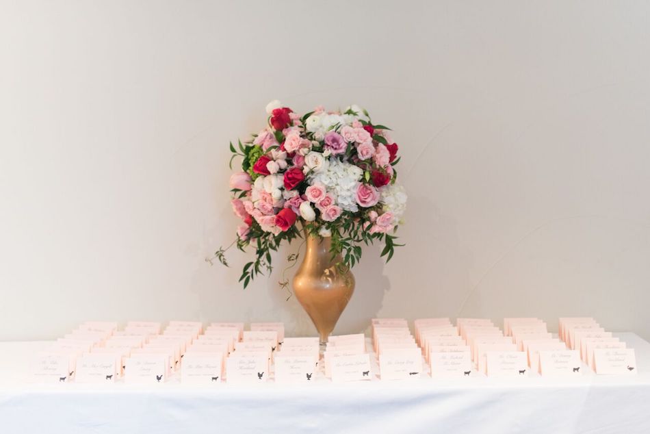 escort cards, centerpiece, wedding flowers, romantic pink, wedding flowers, pink