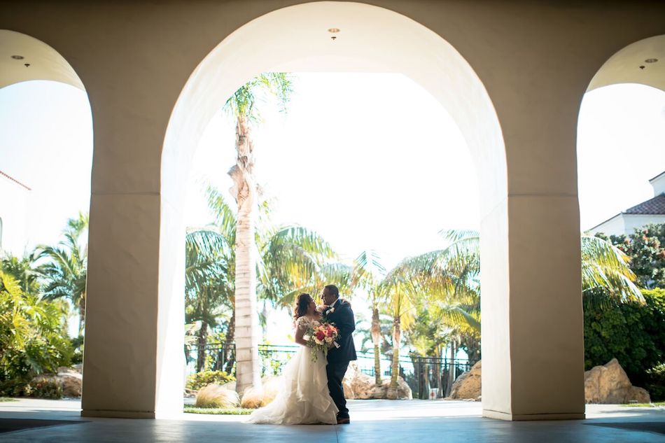 newlyweds, bride, groom, beautiful blush, flowers by cina