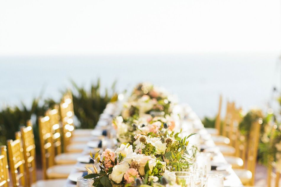 Ivory and Gold Ritz Carlton Laguna Niguel Wedding