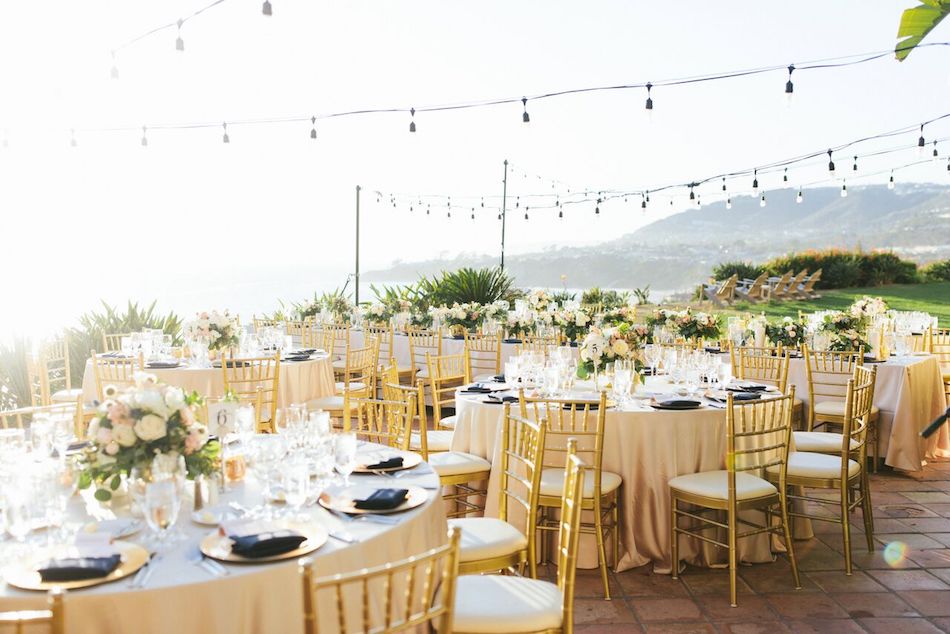 Ivory And Gold Ritz Carlton Laguna Niguel Wedding Flowers By Cina