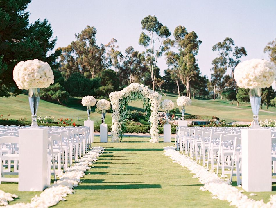 Dreamy White Marbella Country Club Wedding - Flowers by Cina