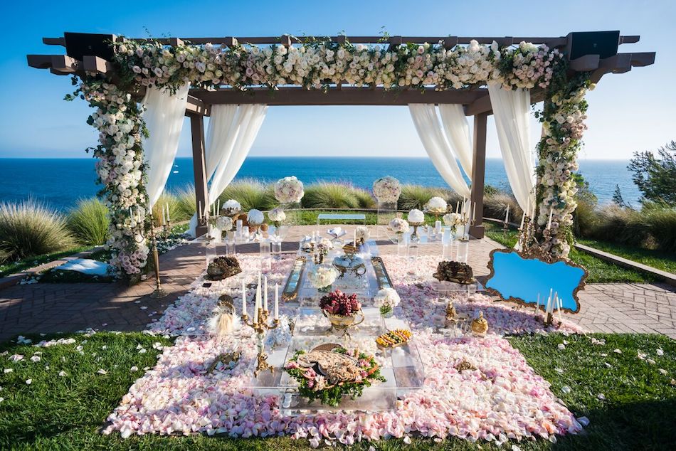 Blush and Gold Terranea Resort Wedding