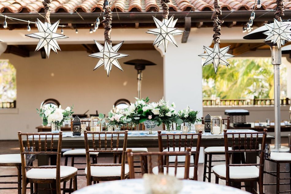 table design, tablescape, navy and white, bacara resort, santa barbara wedding, orange county wedding, orange county florist, wedding florist, flowers by cina, wedding flowers, floral design, orange county floral design