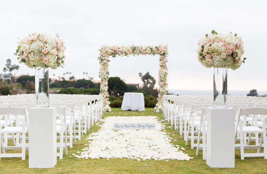 Monarch Beach Resort, Monarch Beach Resort wedding, wedding, blush wedding, ivory wedding, wedding flowers, floral design, orange county wedding, orange county florist, orange county floral design, flowers by cina