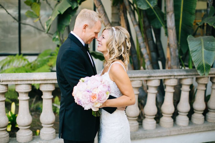 Intimate Blush And Lavender Reception At Hilton Waterfront Beach Resort