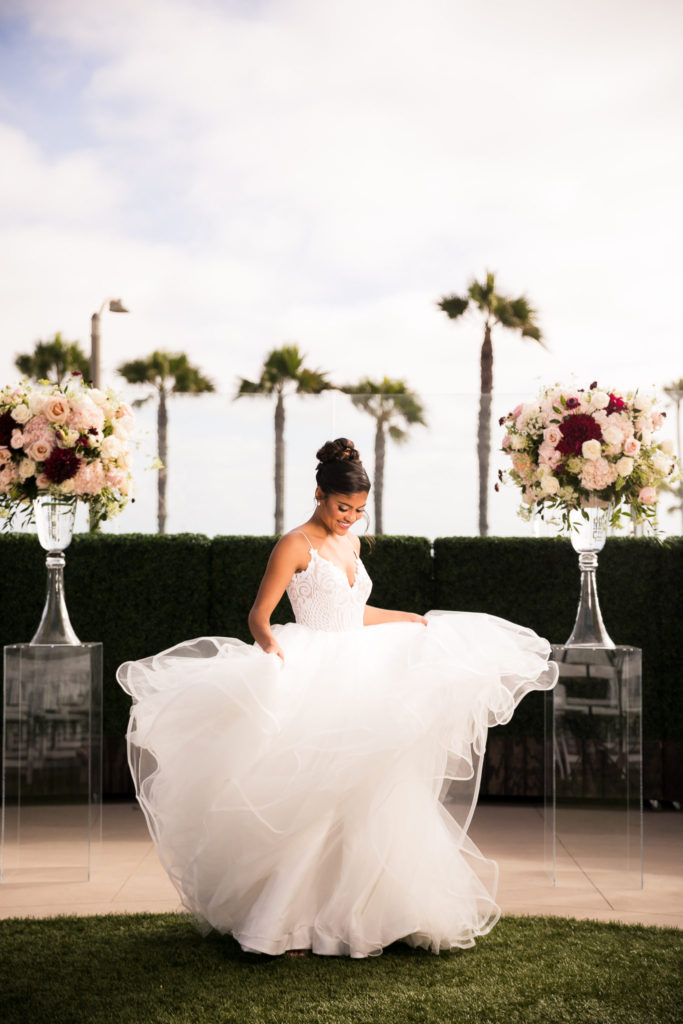 Flowers by Cina, Hilton Waterfront Beach Resort, Lin & Jirsa Photography, Pine Tone Artistry, Cynthia P, Nancy Gallardo, Chic Productions, Blush Bridal Couture, The Black Tux, Classic Cuts DJ’s, Hilton Waterfront Beach Resort, Simply Sweet Cakery