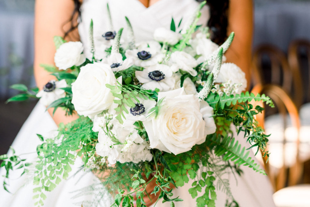 white bridal bouquet, modern bridal bouquet, white bouquet, floral design, florist, wedding florist, wedding flowers, orange county weddings, orange county wedding florist, orange county florist, orange county floral design, flowers by cina