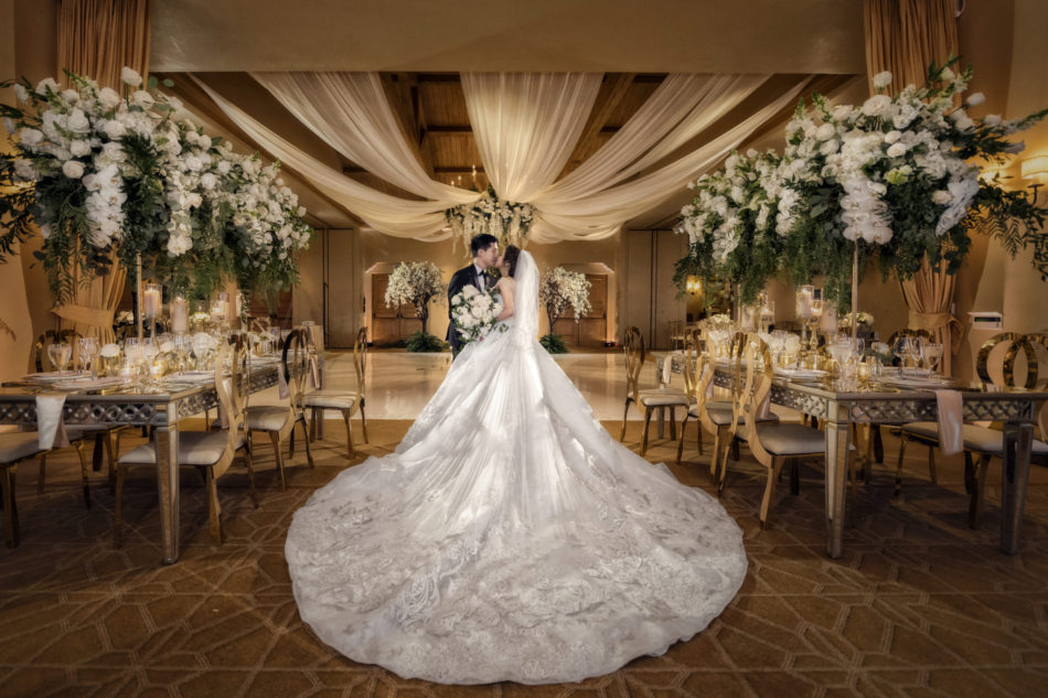 Sophisticated Golden Glamour at Floral-Filled Wedding in Newport Beach ...