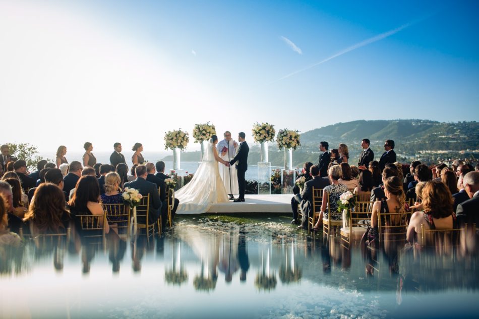 enchanted oceanfront wedding, mirrored ceremony floor, oceanfront ceremony, mirrored ceremony design, floral design, florist, wedding florist, wedding flowers, orange county weddings, orange county wedding florist, orange county florist, orange county floral design, flowers by cina