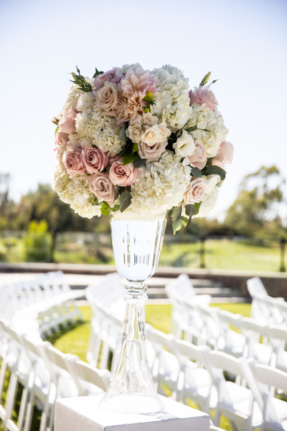 elevated floral arrangement, ceremony floral arrangement, blush floral design, florist, wedding florist, wedding flowers, orange county weddings, orange county wedding florist, orange county florist, orange county floral design, flowers by cina