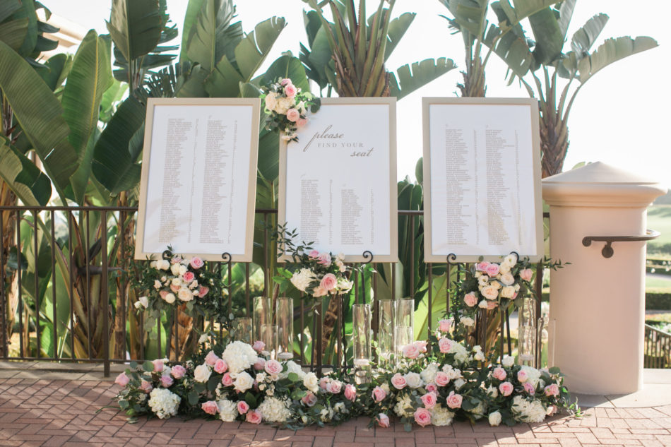 indian fusion wedding, seating chart, floral decor, blush floral chart, floral design, florist, wedding florist, wedding flowers, orange county weddings, orange county wedding florist, orange county florist, orange county floral design, flowers by cina