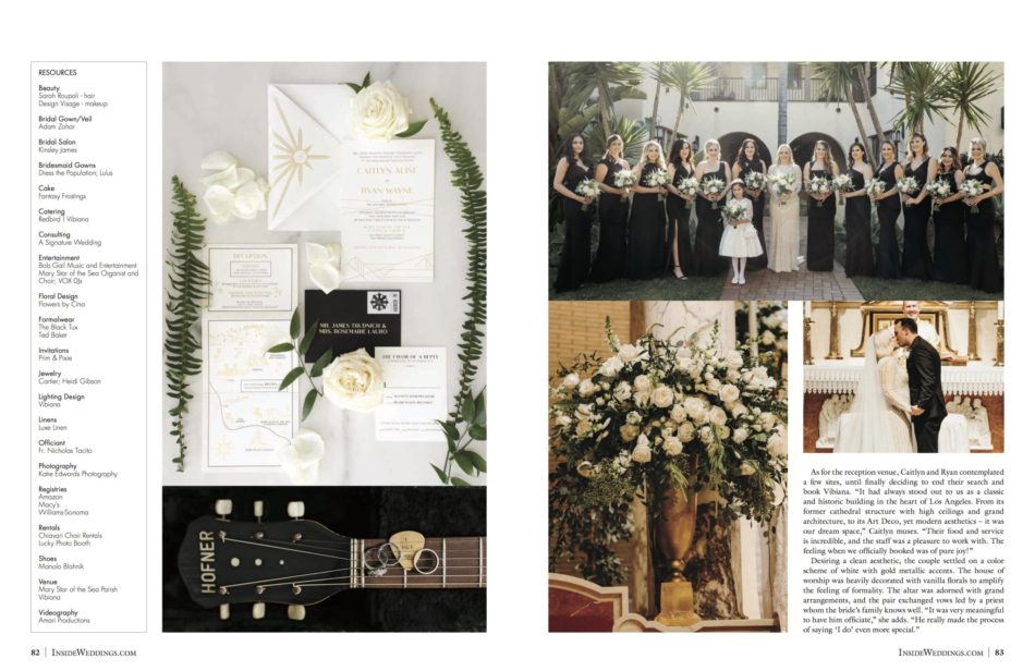 elegant art deco wedding featured in inside weddings, floral design, florist, wedding florist, wedding flowers, orange county weddings, orange county wedding florist, orange county florist, orange county floral design, flowers by cina