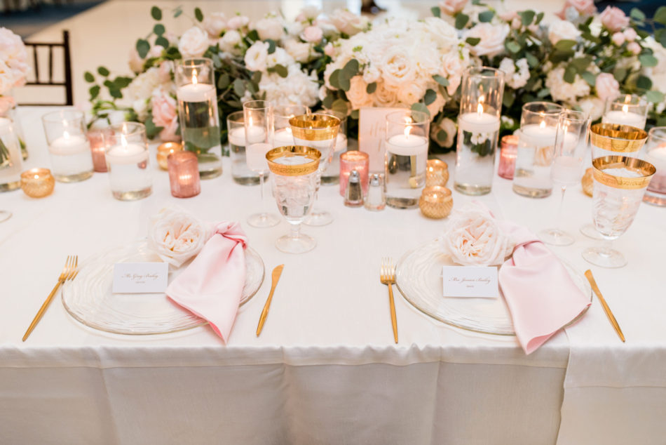 blush tabletop decor, blush centerpiece, blush beachfront wedding, floral design, florist, wedding florist, wedding flowers, orange county weddings, orange county wedding florist, orange county florist, orange county floral design, flowers by cina