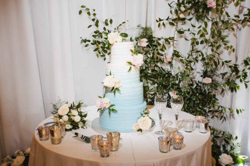 wedding cake, blue wedding cake, beautiful coastal wedding, floral design, florist, wedding florist, wedding flowers, orange county weddings, orange county wedding florist, orange county florist, orange county floral design, flowers by cina