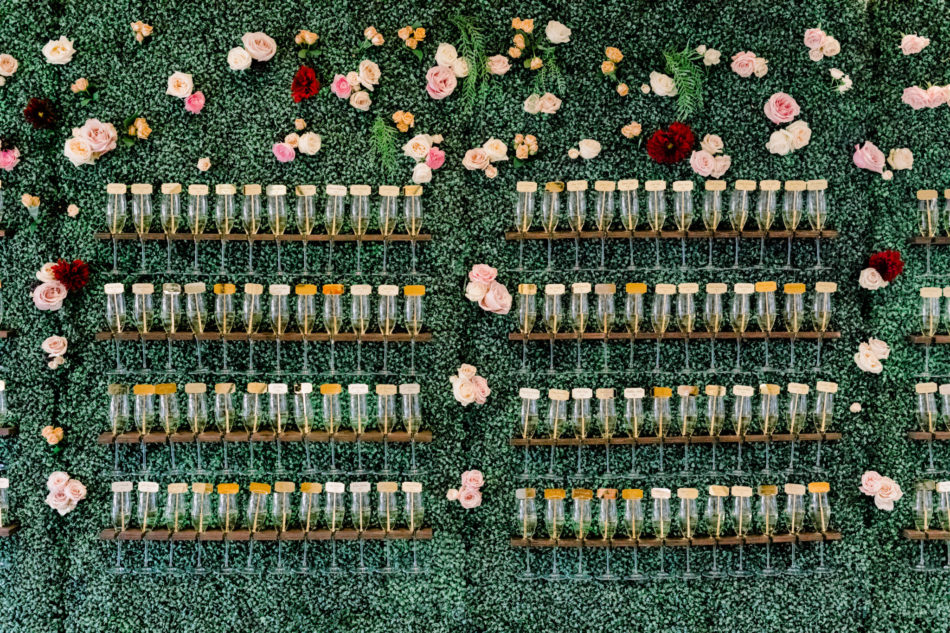 champagne wall, floral wall, gorgeous floral-filled wedding, floral design, florist, wedding florist, wedding flowers, orange county weddings, orange county wedding florist, orange county florist, orange county floral design, flowers by cina