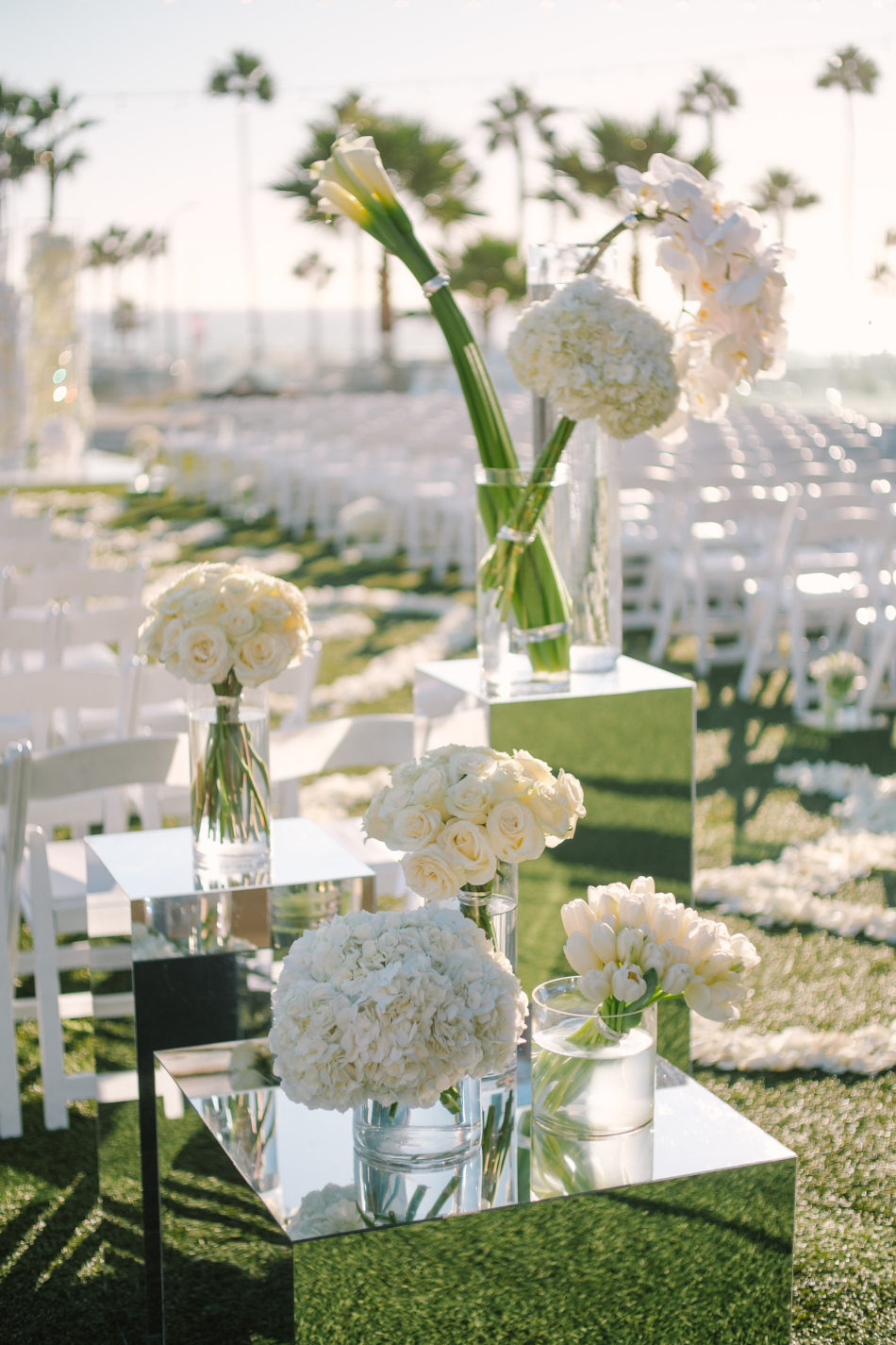 white floral decor, white wedding blooms, white wedding ceremony, magnificent all-white wedding, floral design, florist, wedding florist, wedding flowers, orange county weddings, orange county wedding florist, orange county florist, orange county floral design, flowers by cina