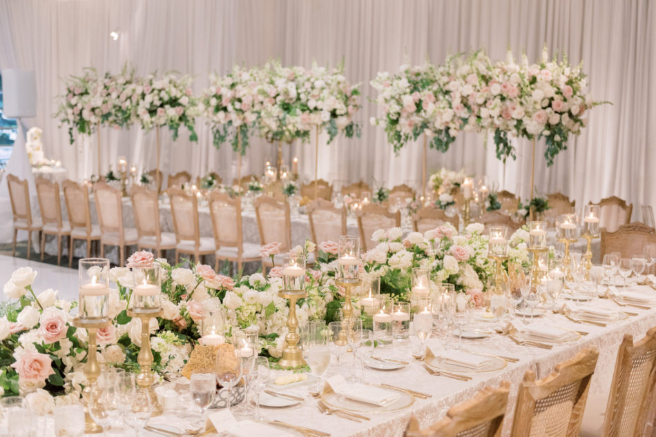 blush reception florals, blush wedding, best of 2020 finalist, floral design, florist, wedding florist, wedding flowers, orange county weddings, orange county wedding florist, orange county florist, orange county floral design, flowers by cina