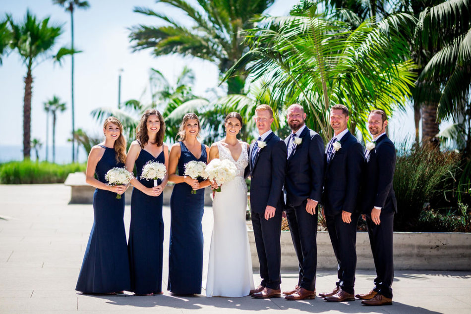 bridal party, black and white bridal party, ethereal white wedding, florist, wedding florist, wedding flowers, orange county weddings, orange county wedding florist, orange county florist, orange county floral design, flowers by cina