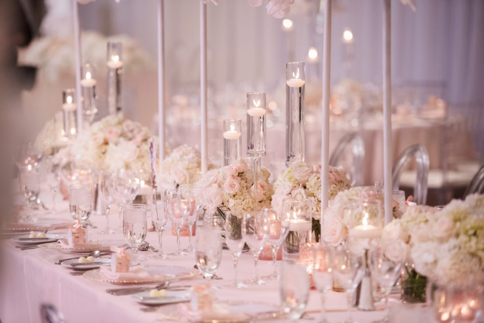 blush tablescape, blush centerpieces, dreamy seaside wedding, floral design, florist, wedding florist, wedding flowers, orange county weddings, orange county wedding florist, orange county florist, orange county floral design, flowers by cina