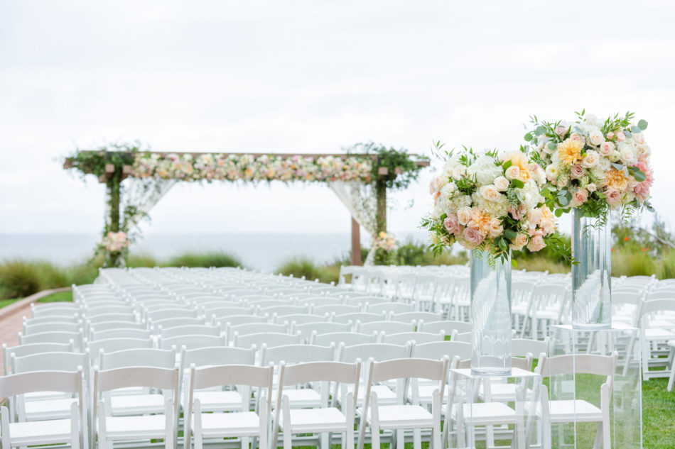 pastel wedding ceremony, pastel ceremony blooms, romantic pastel wedding, floral design, florist, wedding florist, wedding flowers, orange county weddings, orange county wedding florist, orange county florist, orange county floral design, flowers by cina