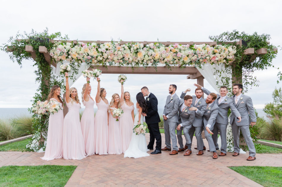 bridal party, blush bridesmaid dresses, romantic pastel wedding, floral design, florist, wedding florist, wedding flowers, orange county weddings, orange county wedding florist, orange county florist, orange county floral design, flowers by cina