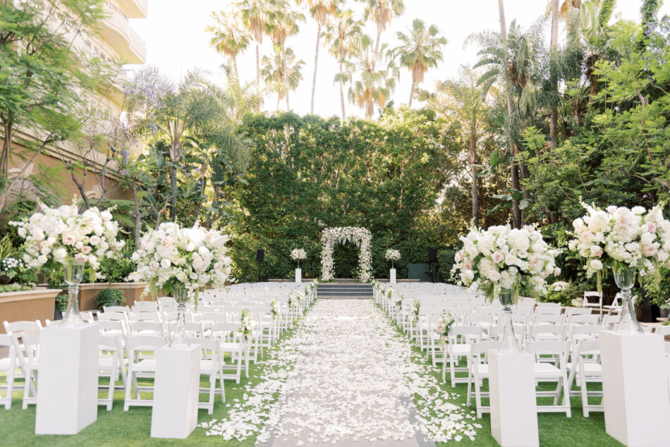 white wedding aisle, white ceremony blooms, california wedding day best of 2020, floral design, florist, wedding florist, wedding flowers, orange county weddings, orange county wedding florist, orange county florist, orange county floral design, flowers by cina