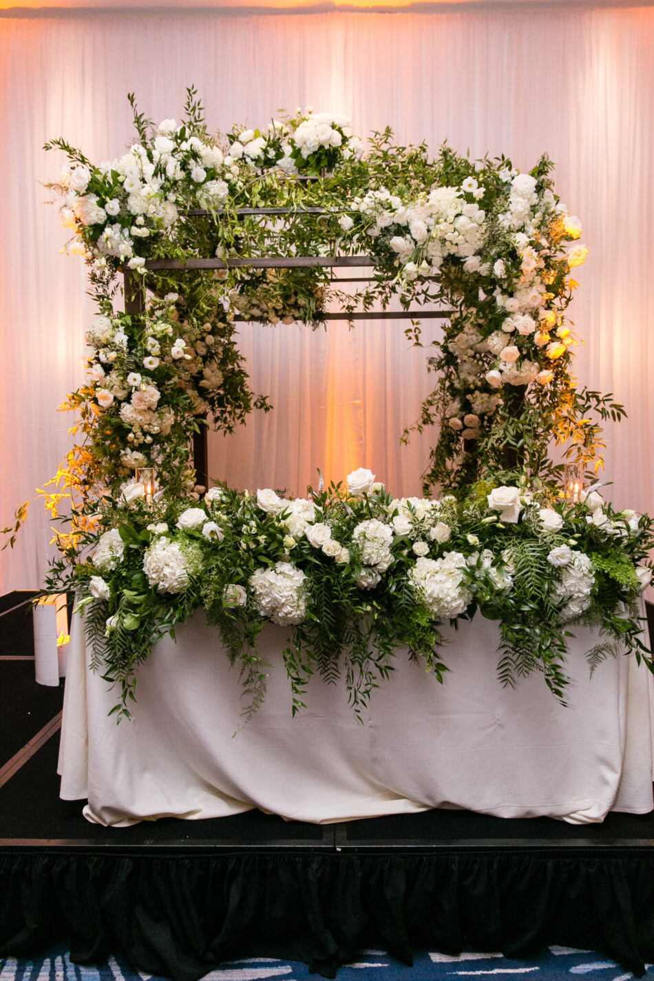 sweetheart table, floral filled sweetheart table, stunning vibrant wedding, floral design, florist, wedding florist, wedding flowers, orange county weddings, orange county wedding florist, orange county florist, orange county floral design, flowers by cina