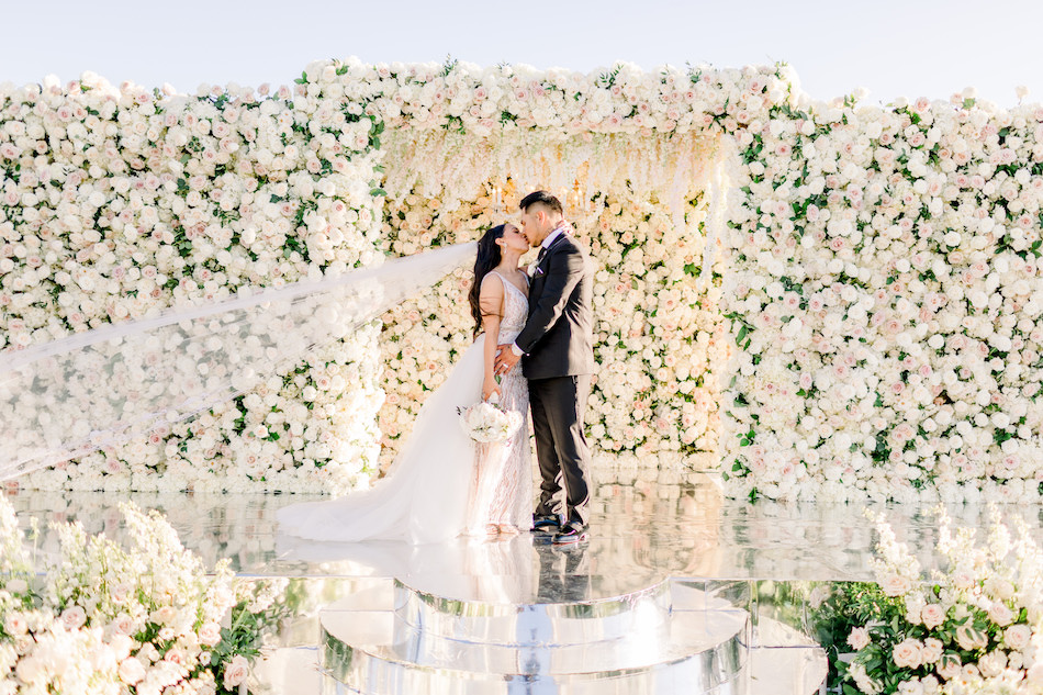 Ethereal Wedding with Magnificent Floral Walls Featured on Style Me Pretty