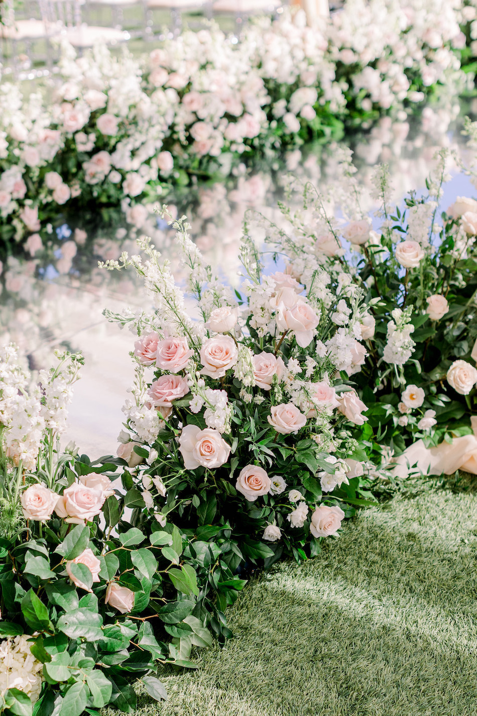 blush blooms, floral-lined aisle, pink ceremony blooms, floral design, florist, wedding florist, wedding flowers, orange county weddings, orange county wedding florist, orange county florist, orange county floral design, flowers by cina