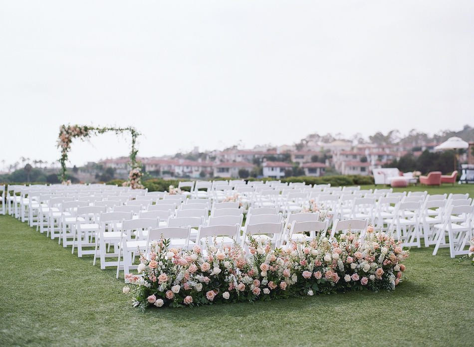 blush ceremony florals, blush ceremony blooms, romantic ceremony, floral design, florist, wedding florist, wedding flowers, orange county weddings, orange county wedding florist, orange county florist, orange county floral design, flowers by cina