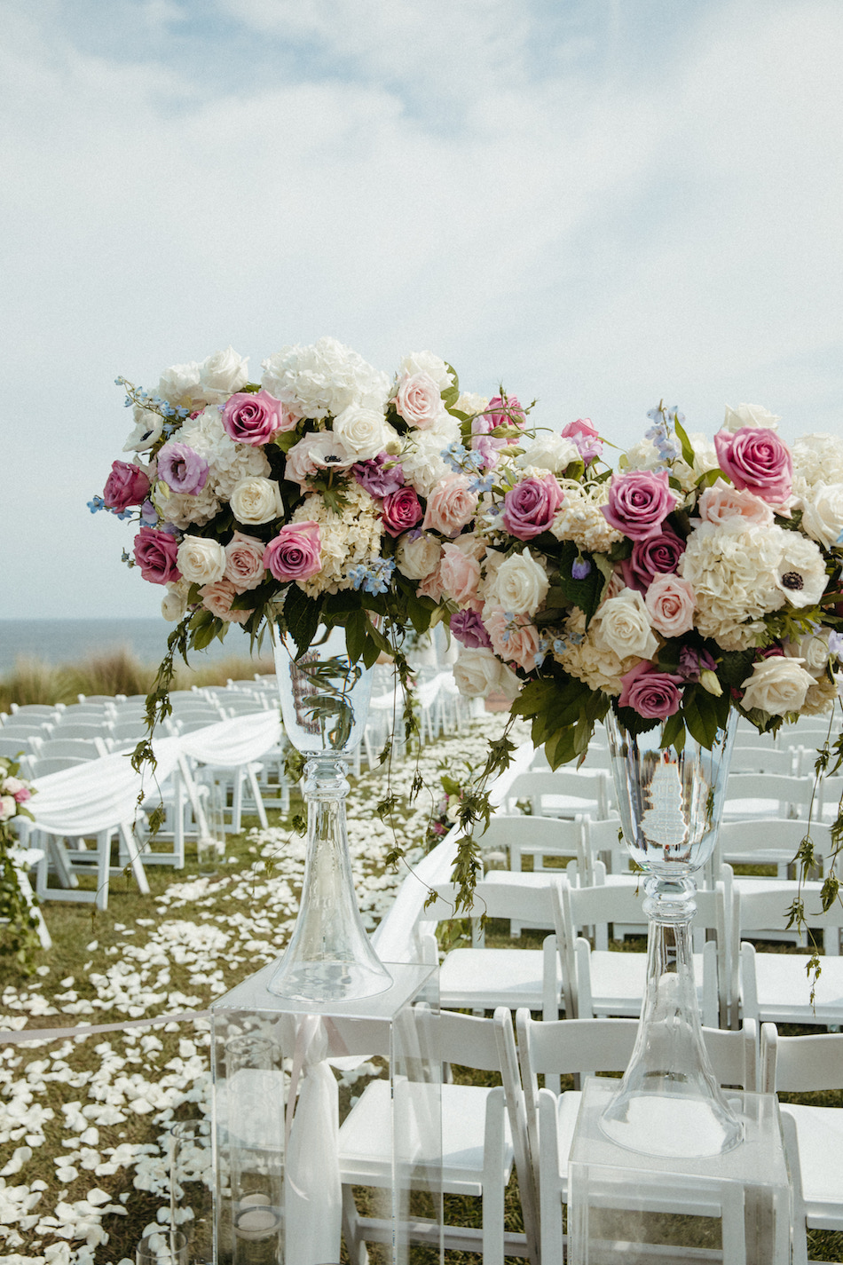 ceremony florals, elevated florals, pink wedding florals, floral design, florist, wedding florist, wedding flowers, orange county weddings, orange county wedding florist, orange county florist, orange county floral design, flowers by cina