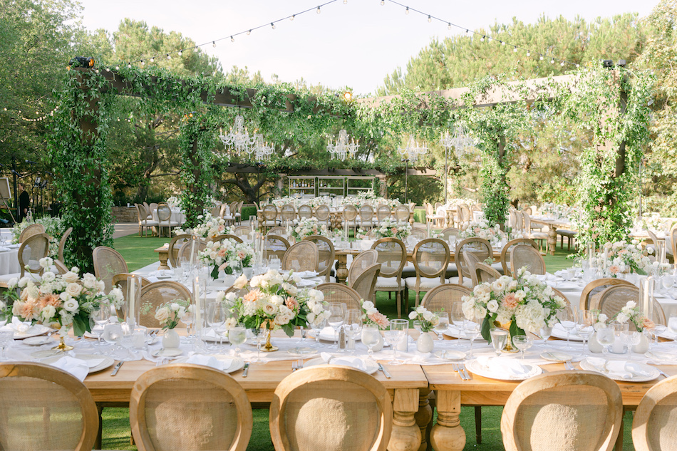 reception decor, outdoor reception, garden reception, floral design, florist, wedding florist, wedding flowers, orange county weddings, orange county wedding florist, orange county florist, orange county floral design, flowers by cina