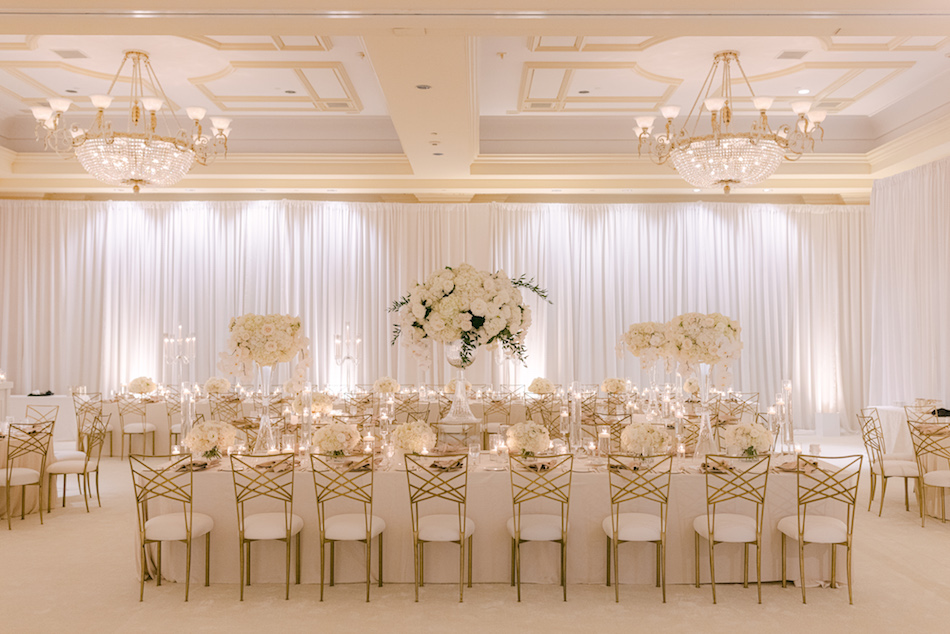 Lavish Wedding in White and Gold at Waldorf Astoria Monarch Beach