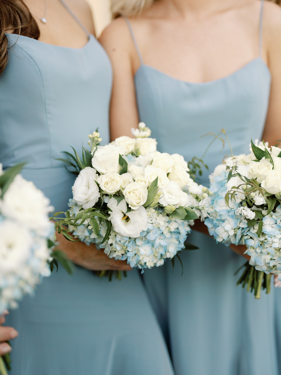 blue bridesmaids dresses, blue bouquet, white and blue bouquets, floral design, florist, wedding florist, wedding flowers, orange county weddings, orange county wedding florist, orange county florist, orange county floral design, flowers by cina