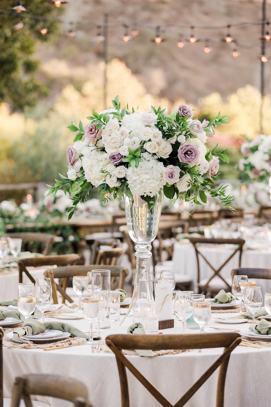 elevated centerpiece, purple centerpiece, purple florals, floral design, florist, wedding florist, wedding flowers, orange county weddings, orange county wedding florist, orange county florist, orange county floral design, flowers by cina