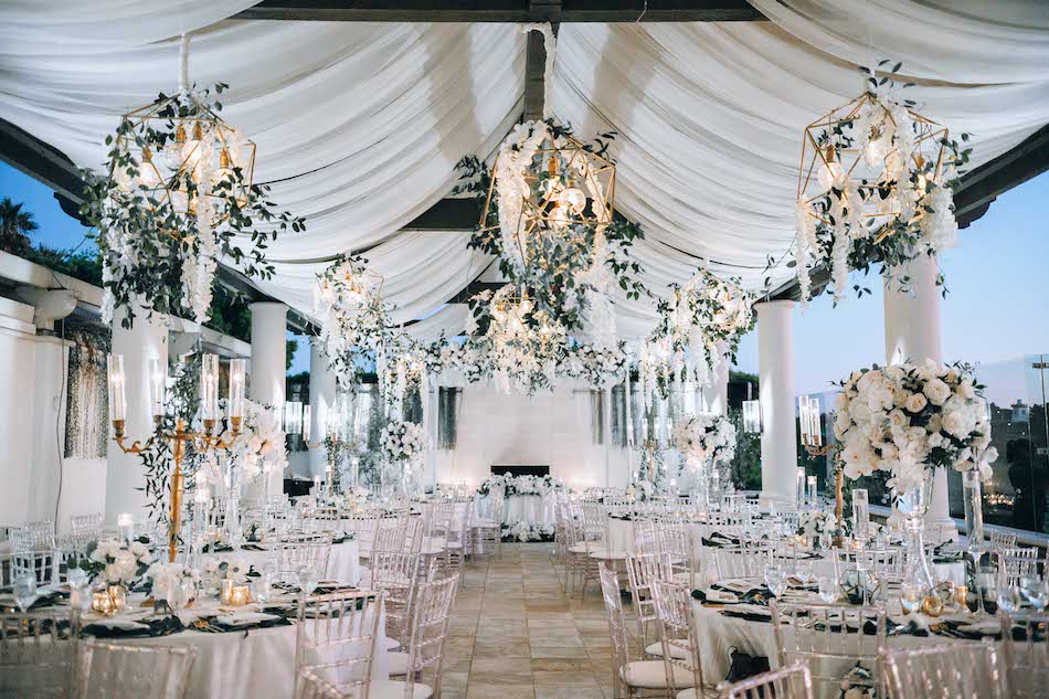 Elegant All-White Wedding with a Tropical Touch Featured on Inside Weddings