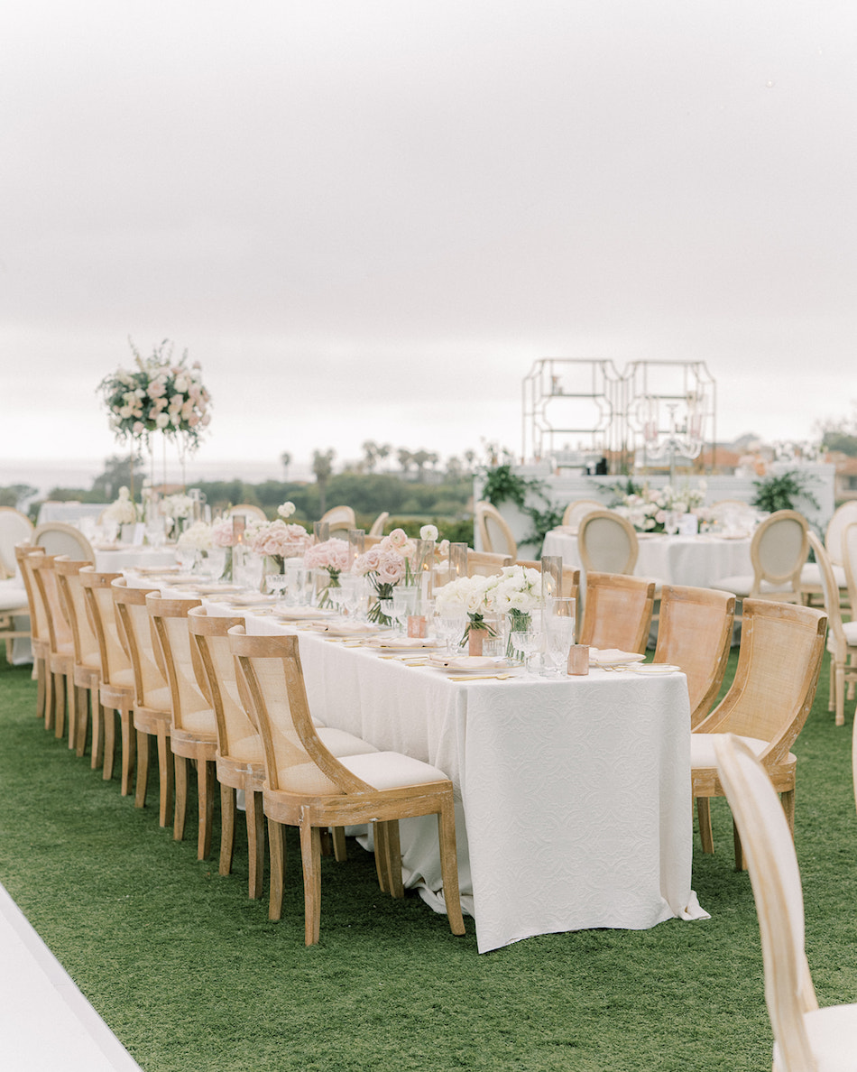 blush reception, alfresco reception, blush florals, floral design, florist, wedding florist, wedding flowers, orange county weddings, orange county wedding florist, orange county florist, orange county floral design, flowers by cina