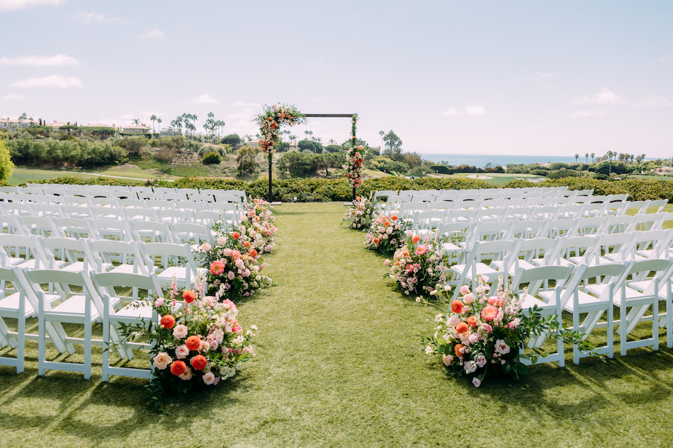 ceremony florals, floral arch, vibrant ceremony florals, floral design, florist, wedding florist, wedding flowers, orange county weddings, orange county wedding florist, orange county florist, orange county floral design, flowers by cina