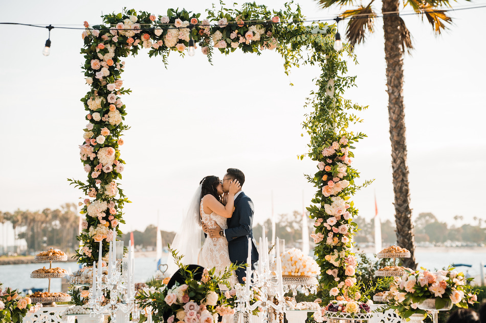 blush arch, blush ceremony florals, blush wedding, floral design, florist, wedding florist, wedding flowers, orange county weddings, orange county wedding florist, orange county florist, orange county floral design, flowers by cina