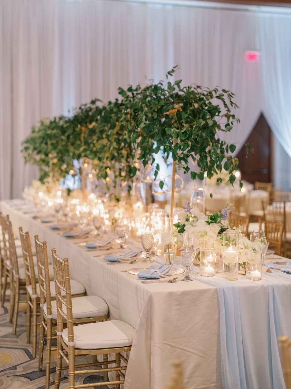 greenery, elevated centerpiece, lush greenery, floral design, florist, wedding florist, wedding flowers, orange county weddings, orange county wedding florist, orange county florist, orange county floral design, flowers by cina