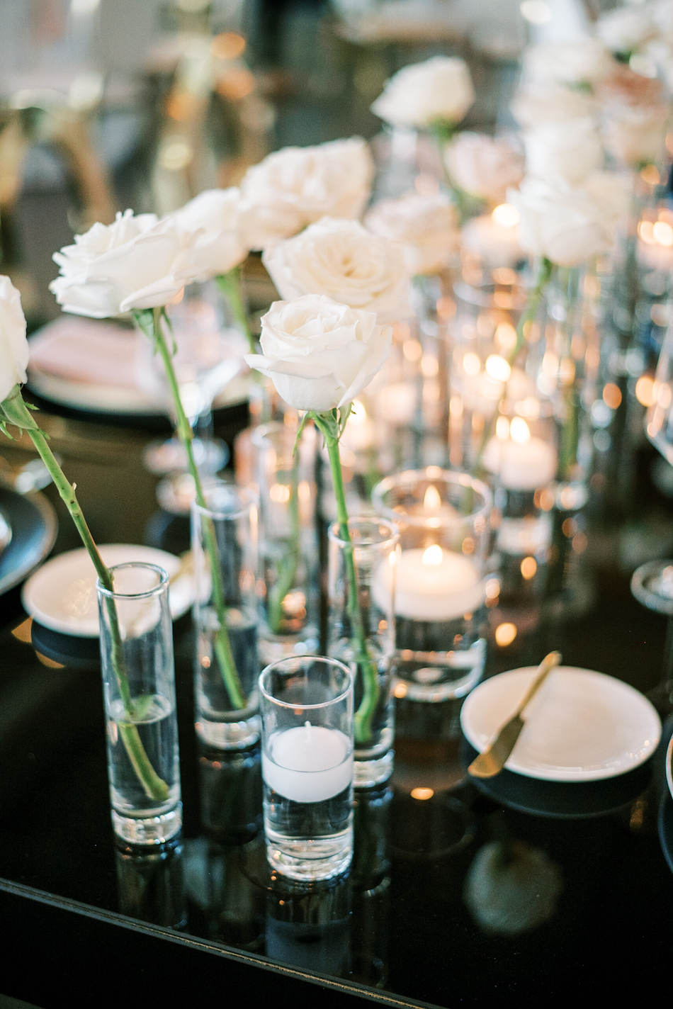 floral design, florist, wedding florist, wedding flowers, orange county weddings, orange county wedding florist, orange county florist, orange county floral design, flowers by cina, white centerpiece, white florals, black and white tablescape