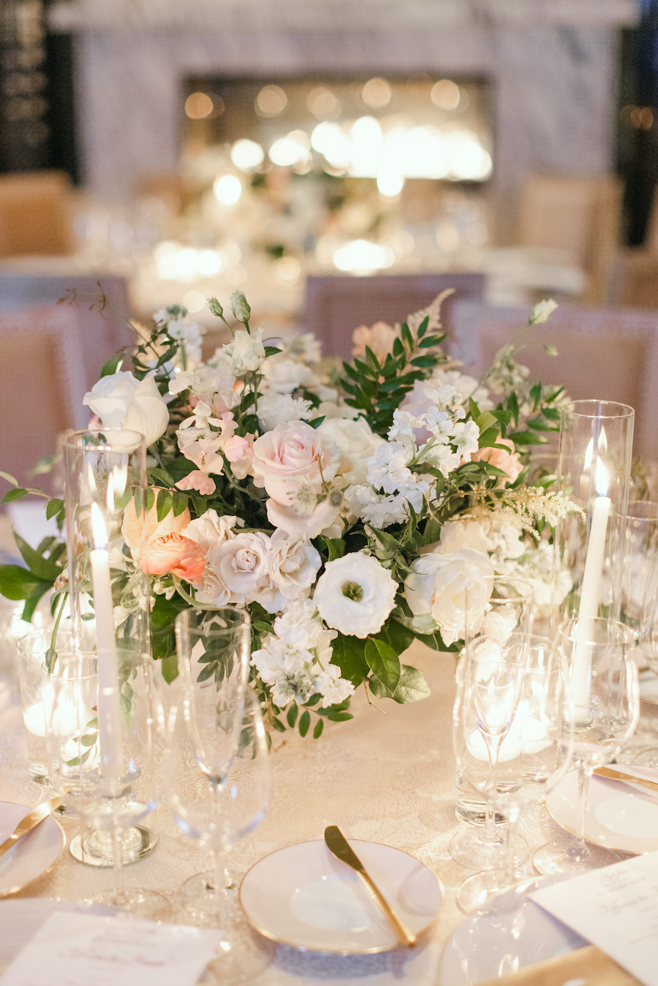 floral design, florist, wedding florist, wedding flowers, orange county weddings, orange county wedding florist, orange county florist, orange county floral design, flowers by cina, blush arrangement, blush centerpiece, reception florals