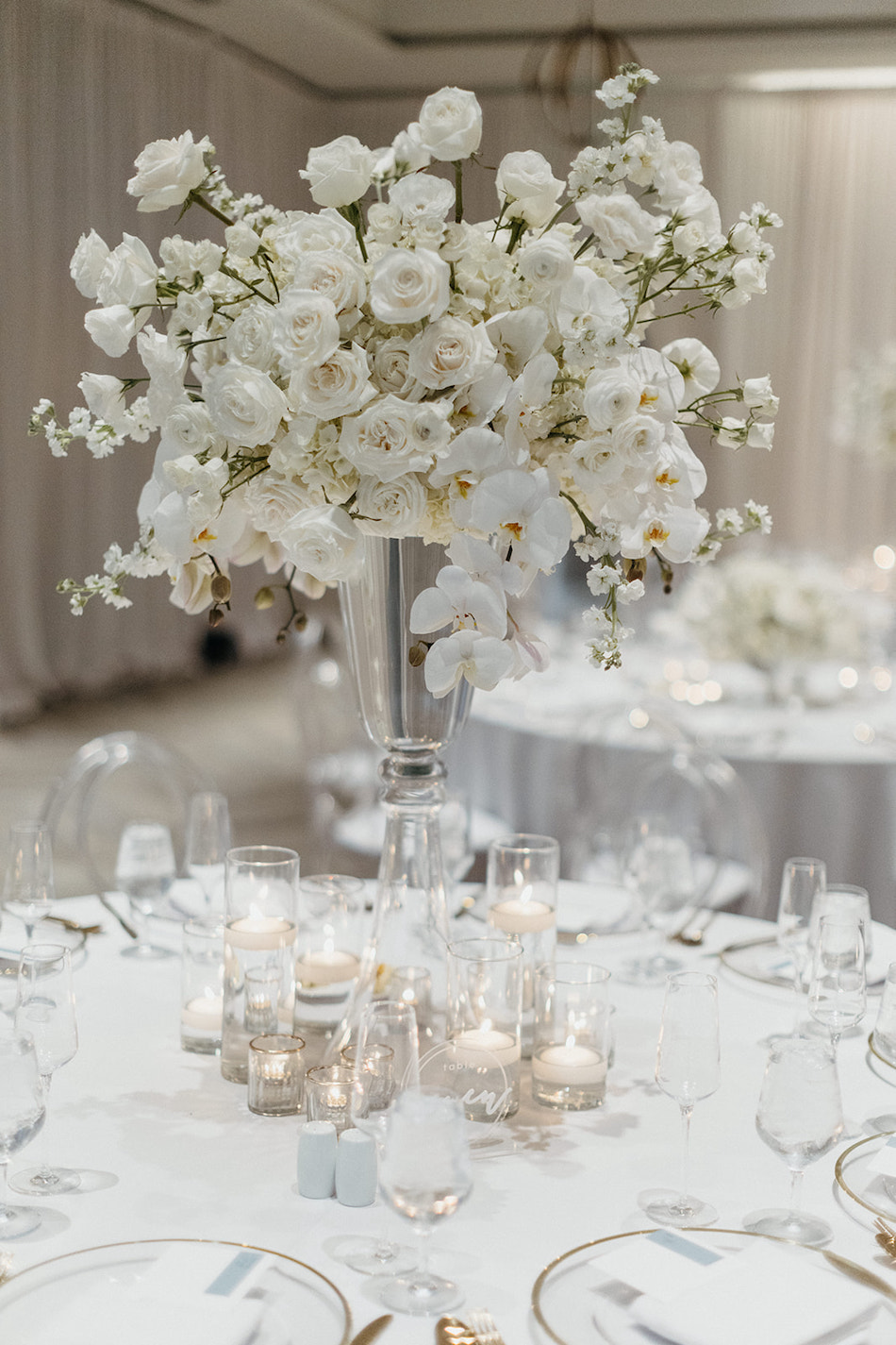 floral design, florist, wedding florist, wedding flowers, orange county weddings, orange county wedding florist, orange county florist, orange county floral design, flowers by cina, elevated centerpiece, white ceremony blooms, white reception florals