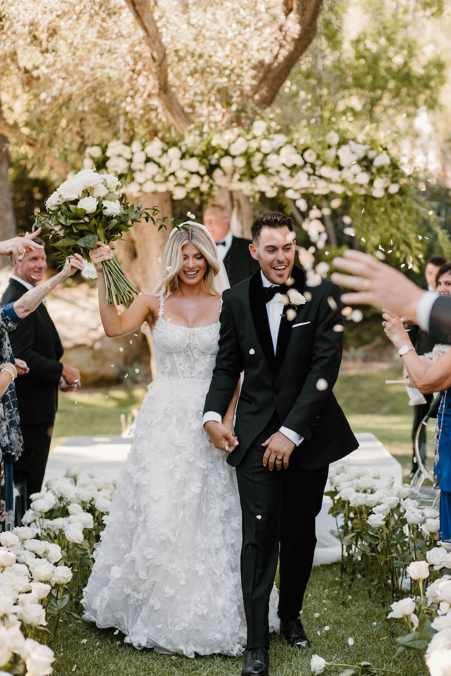 Modern White Wedding Featured on Carats and Cake - Flowers by Cina